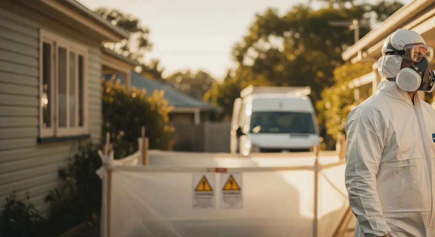 Professional asbestos specialist assessing removal costs in Perth