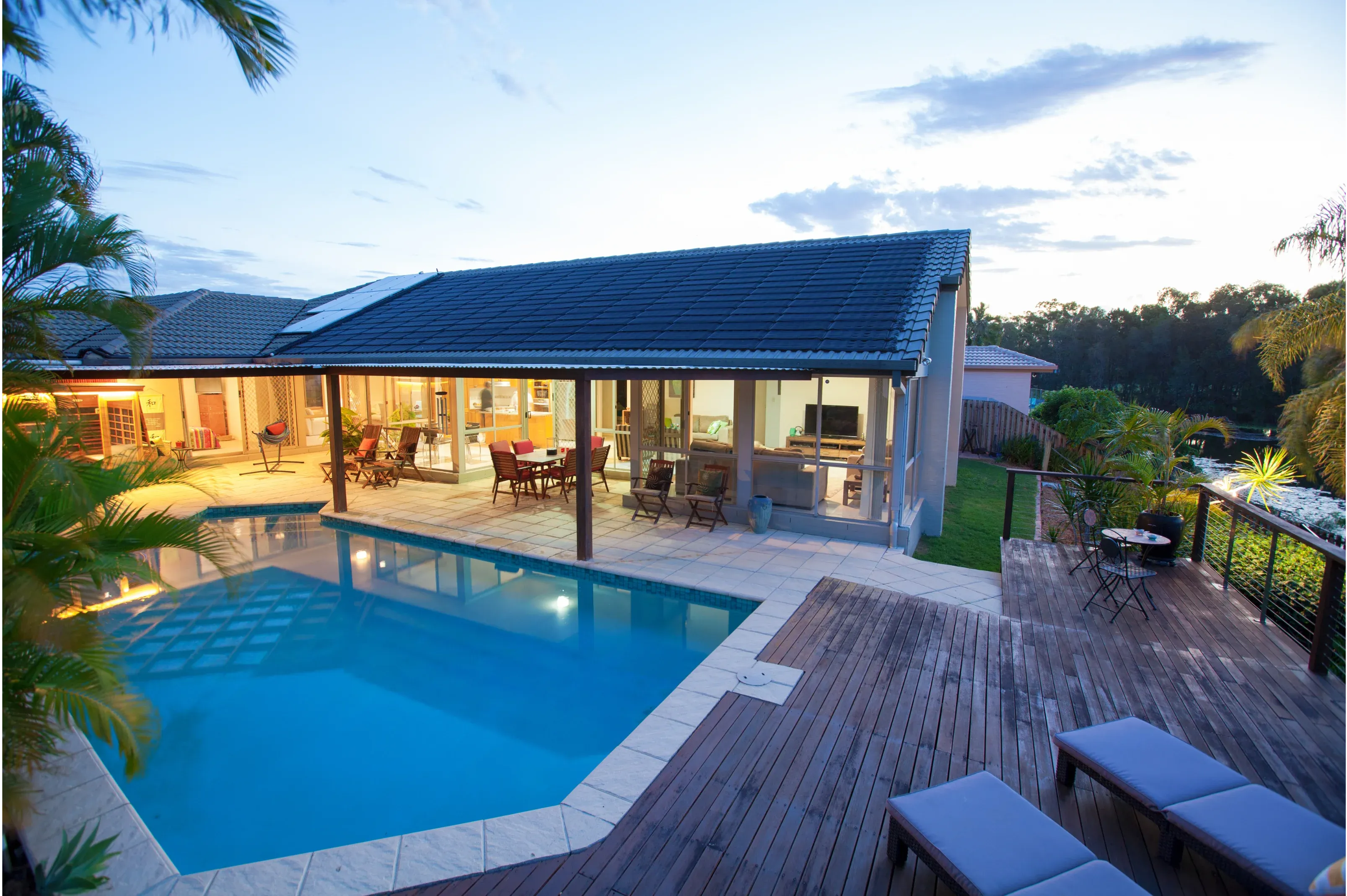 Large inground backyard pool design in Como, Perth