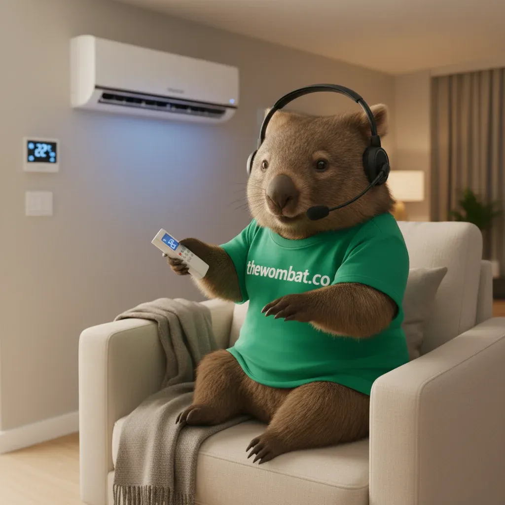 Air conditioning installer working in a Perth home