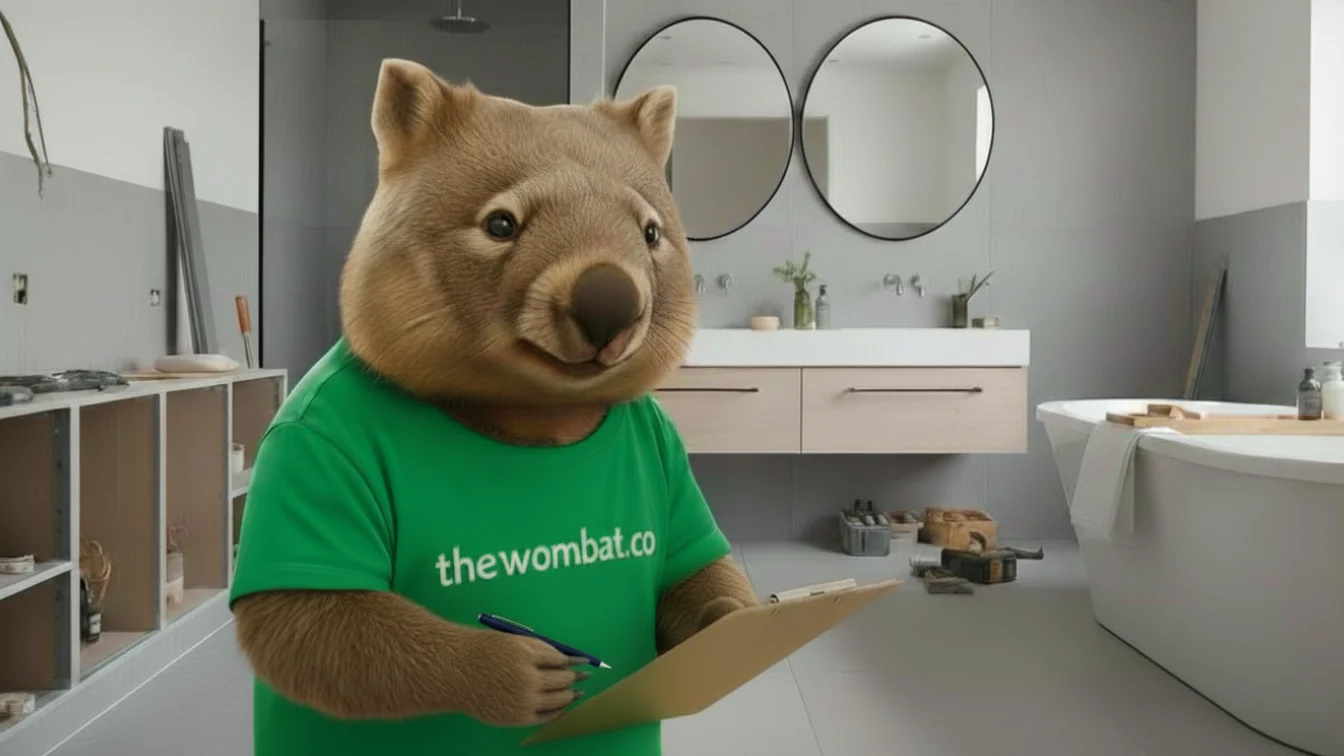 Professional bathroom renovation by The Wombat™